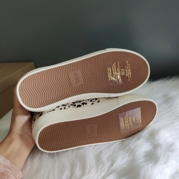 *NIB* Madewell Sidewalk Low Top Sneakers in Splatter Painted Calf Hair - Picture 7 of 7